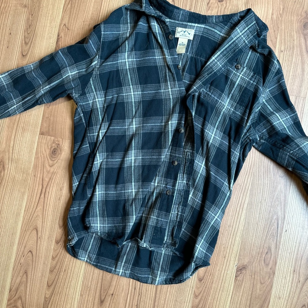 Plaid Button-Up Shirt